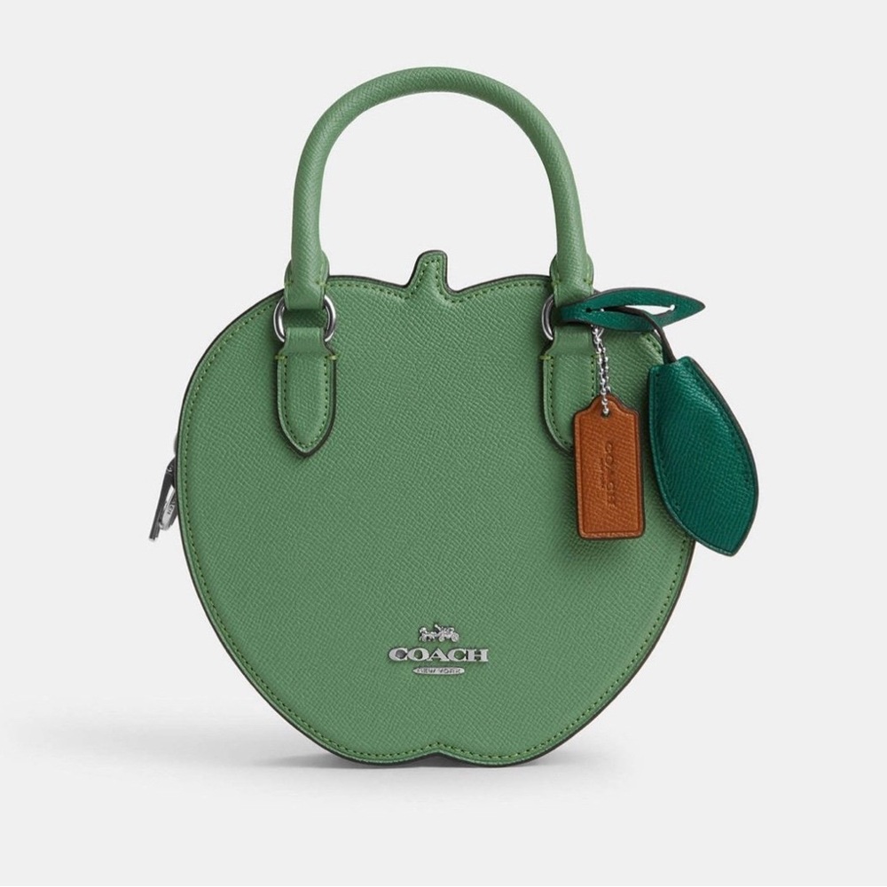 Coach Green Apple Shaped Crossbody leather CR250 NWT - Picture 9 of 11